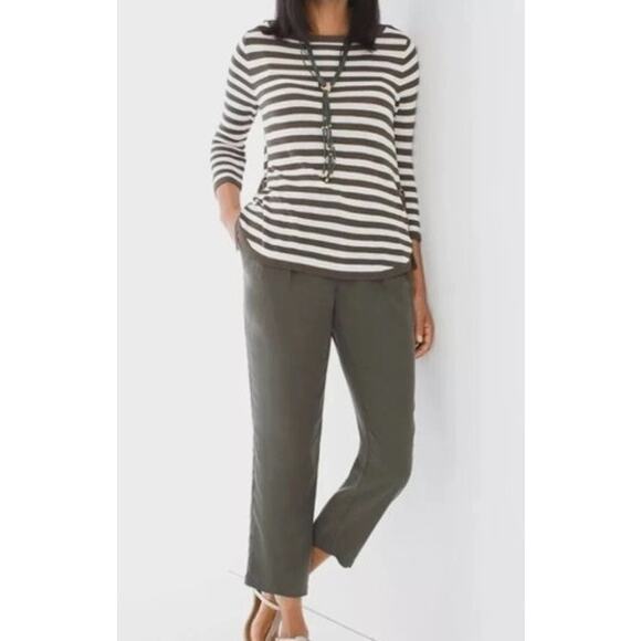 New NWT Chico's Soft Tencel Skimmer Pant In Evergreen Size 2.5 The Ultimate Fit - Picture 1 of 13